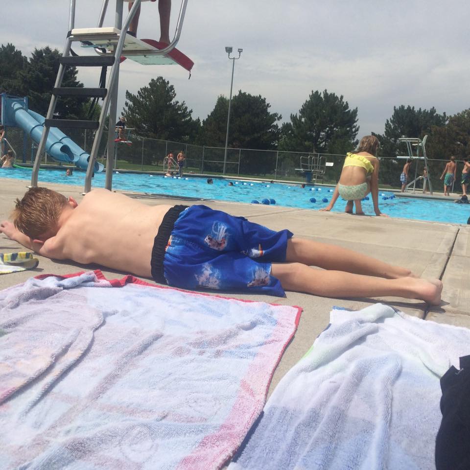 Kid at pool 